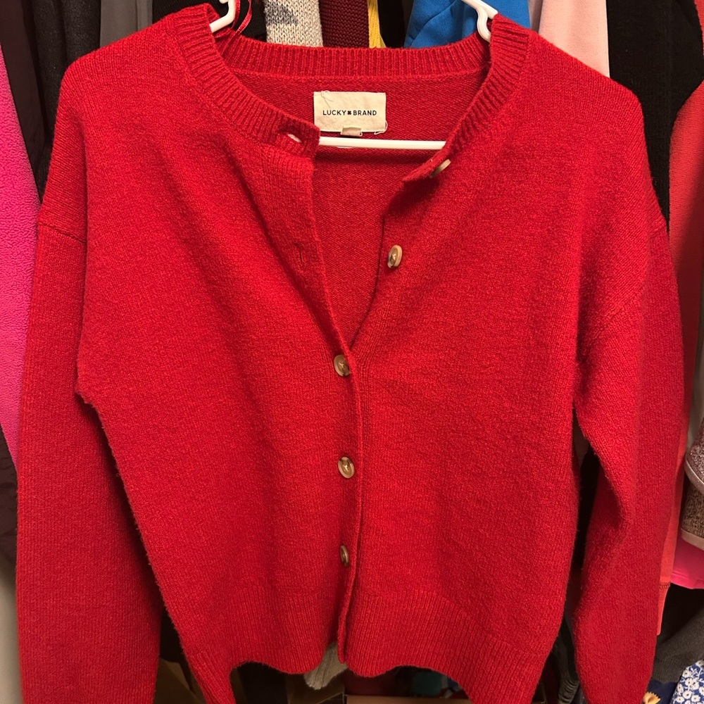 Lucky Brand Women’s Cloudsoft Crew Neck Cardigan